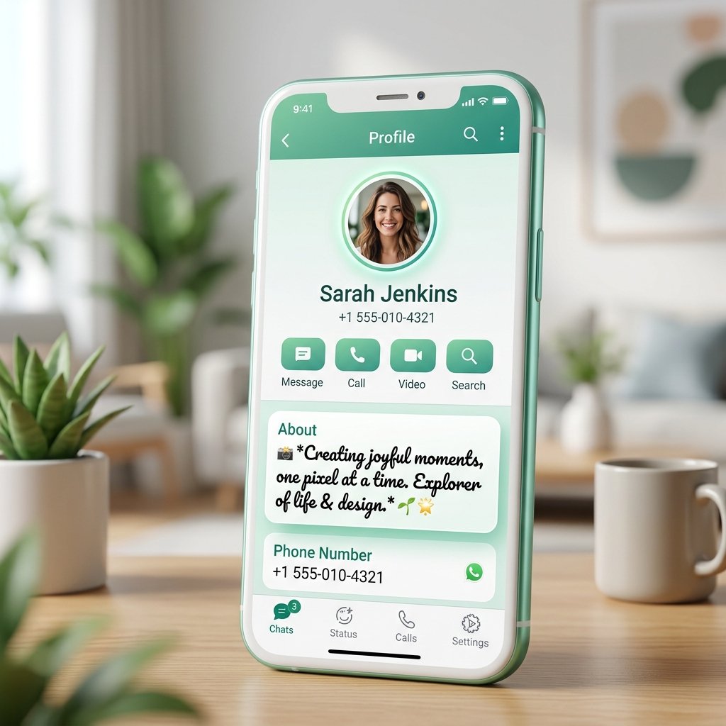 WhatsApp Bio Schrift ändern